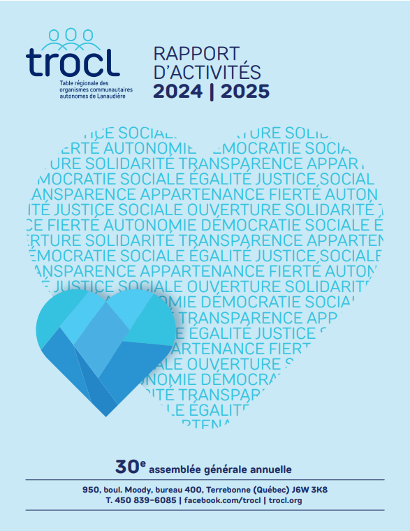 Image de la couverture du rapport d'activités de la TROCL 2022-2023